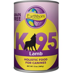 Earthborn Holistic K95 Lamb Recipe Grain-Free Canned Dog Food, 13-oz can, case of 24