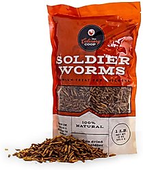 Culinary Coop Dried Soldier Worm Chicken Treats, 1-lb bag,  