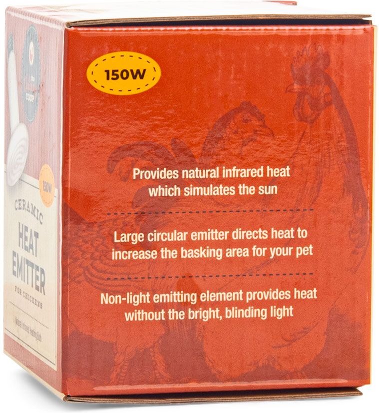 CULINARY COOP Ceramic Chicken Heat Emitter, 150watt