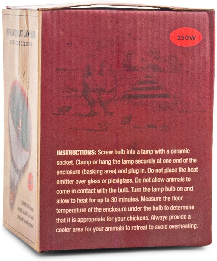 CULINARY COOP Infrared Chicken Heat Lamp, 250watt