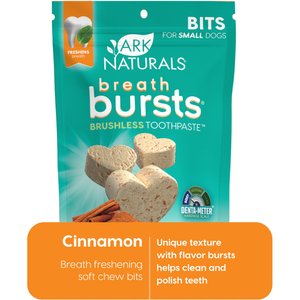 Ark Naturals Breath Bursts Cinnamon Bits Dental Dog Treats, 4-oz bag