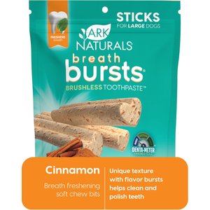 Ark Naturals Breath Bursts Cinnamon Sticks Dental Dog Treats, 6-oz bag