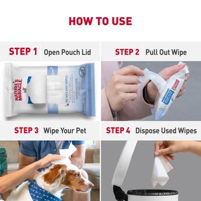 Show full view: Nature's Miracle Deodorizing Dog Bath Wipes, 2-Pack, 50 count, Sunkissed Breeze slide 5 of 12