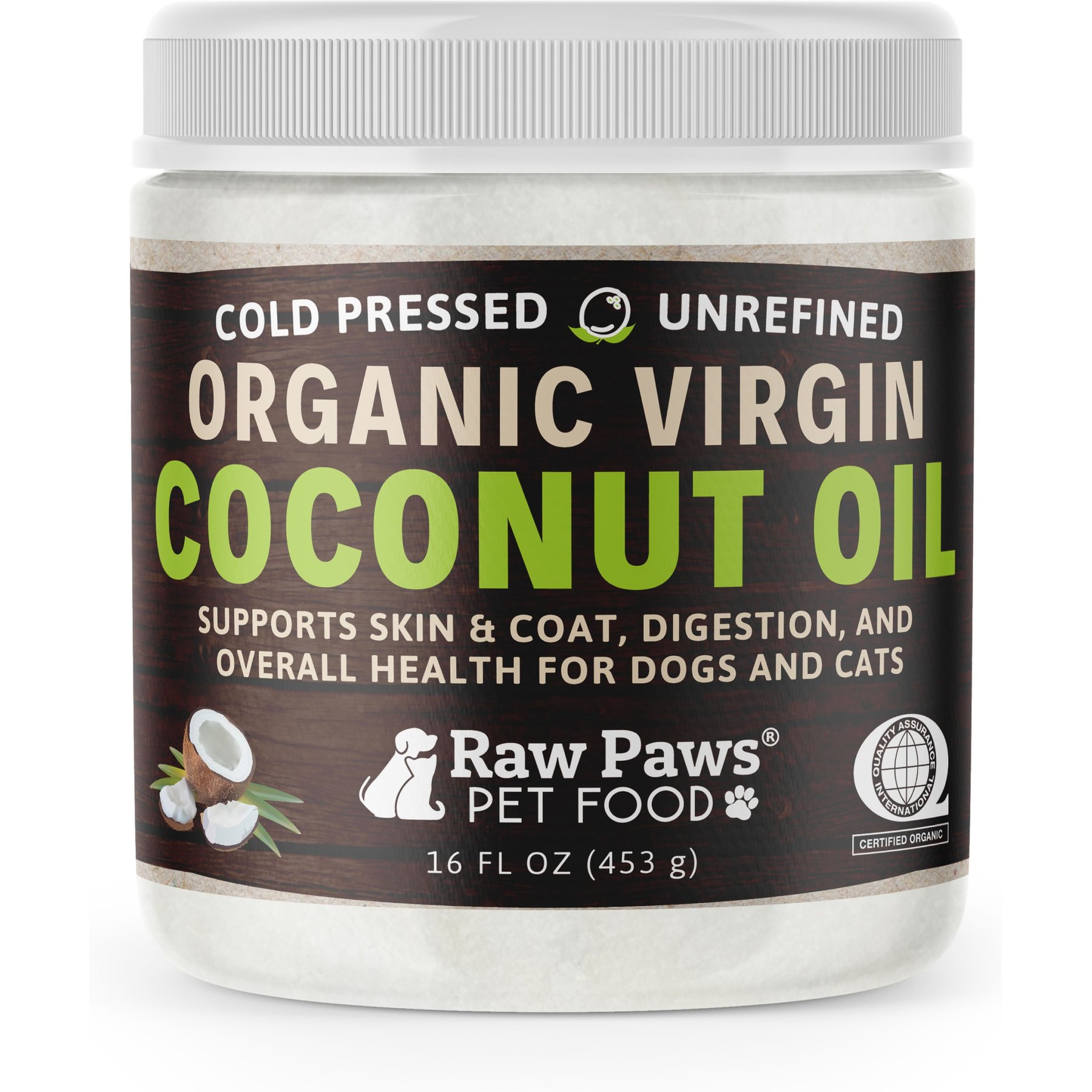 Organic Virgin Coconut Oil Unrefined Cold Pressed Chemical Free 84 oz