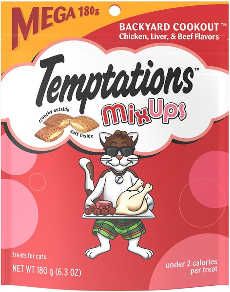 Temptations MixUps Backyard Cookout Flavor Soft & Crunchy Cat Treats, 6.3-oz bag slide 1 of 9