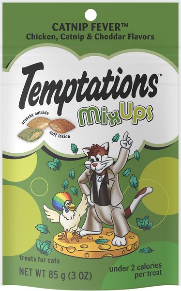 Temptations MixUps Catnip Fever Flavor Soft & Crunchy Cat Treats, 3-oz bag slide 1 of 9