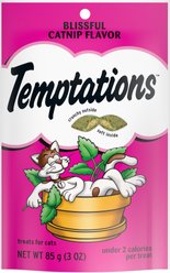 Temptations Classic Blissful Catnip Flavor Soft & Crunchy Cat Treats, 3-oz bag