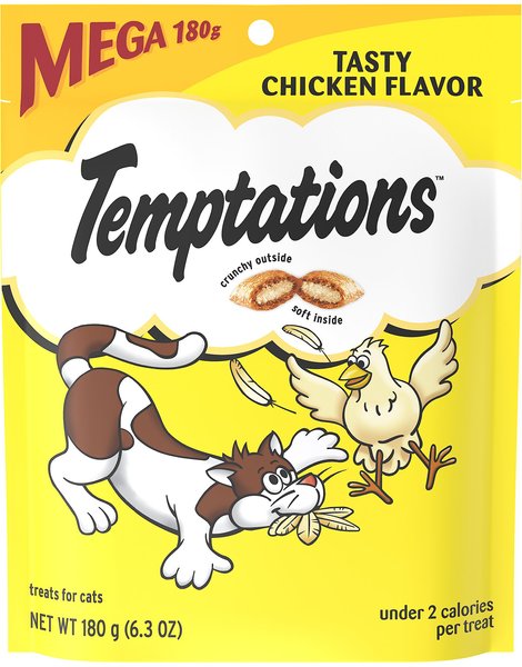 Temptations Classic Tasty Chicken Flavor Soft & Crunchy Cat Treats, 6.3-oz tub slide 1 of 9