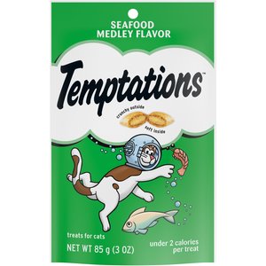 Temptations Seafood Medley Flavor Cat Treats, 3-oz bag