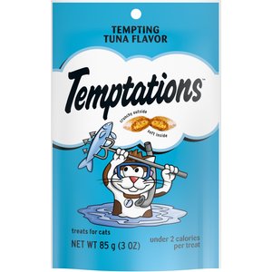 Temptations Classic Tempting Tuna Flavor Soft & Crunchy Cat Treats, 3-oz bag