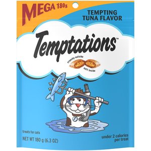 Temptations Classic Tempting Tuna Flavor Soft & Crunchy Cat Treats, 6.3-oz bag