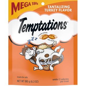 Temptations Classic Tantalizing Turkey Flavor Soft & Crunchy Cat Treats, 6.3-oz bag