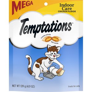 Temptations Indoor Care Chicken Flavor Soft & Crunchy Cat Treats, 4.9-oz bag