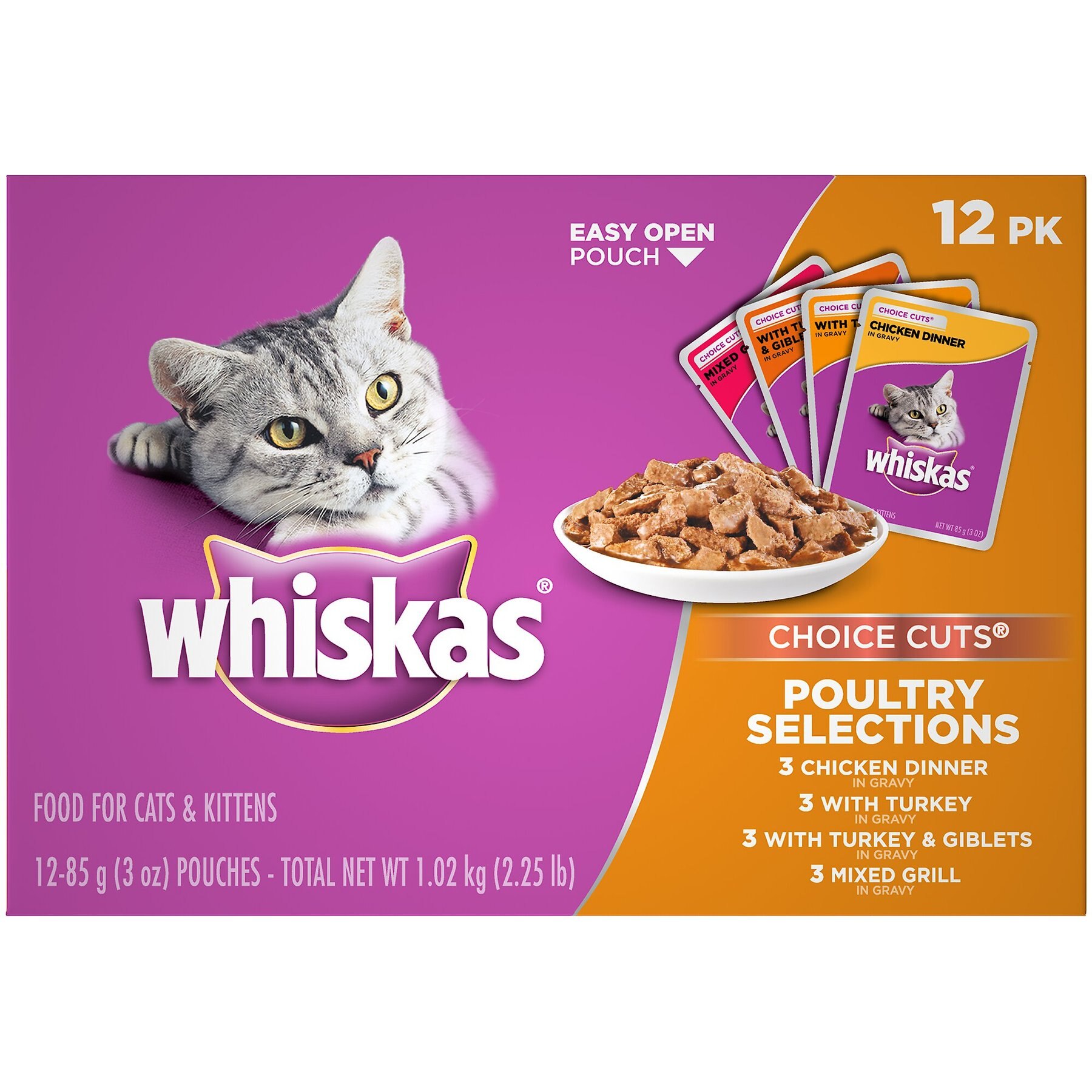 Discontinued WHISKAS Choice Cuts Poultry Selections Cat Food Pouches