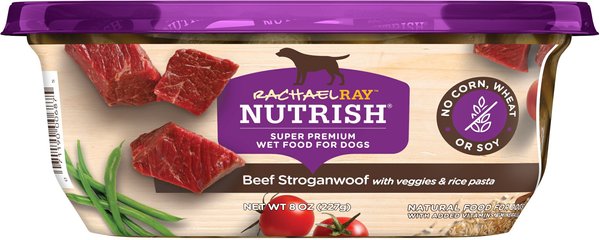 Rachael Ray Nutrish Natural Beef Stroganwoof Natural Wet Dog Food, 8-oz tub, case of 8 slide 1 of 8