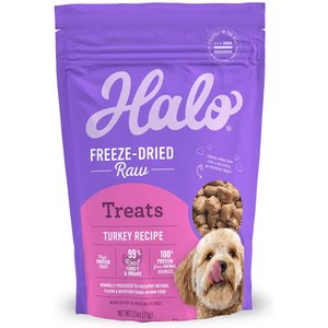 Halo Turkey Recipe Freeze-Dried Dog Treats, 2.5-oz bag