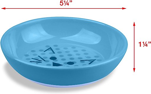 Van Ness Ecoware Non-Skid Cat Dish, Blue, 8-oz
