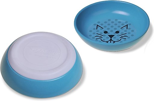 Van Ness Ecoware Non-Skid Cat Dish, Blue, 8-oz