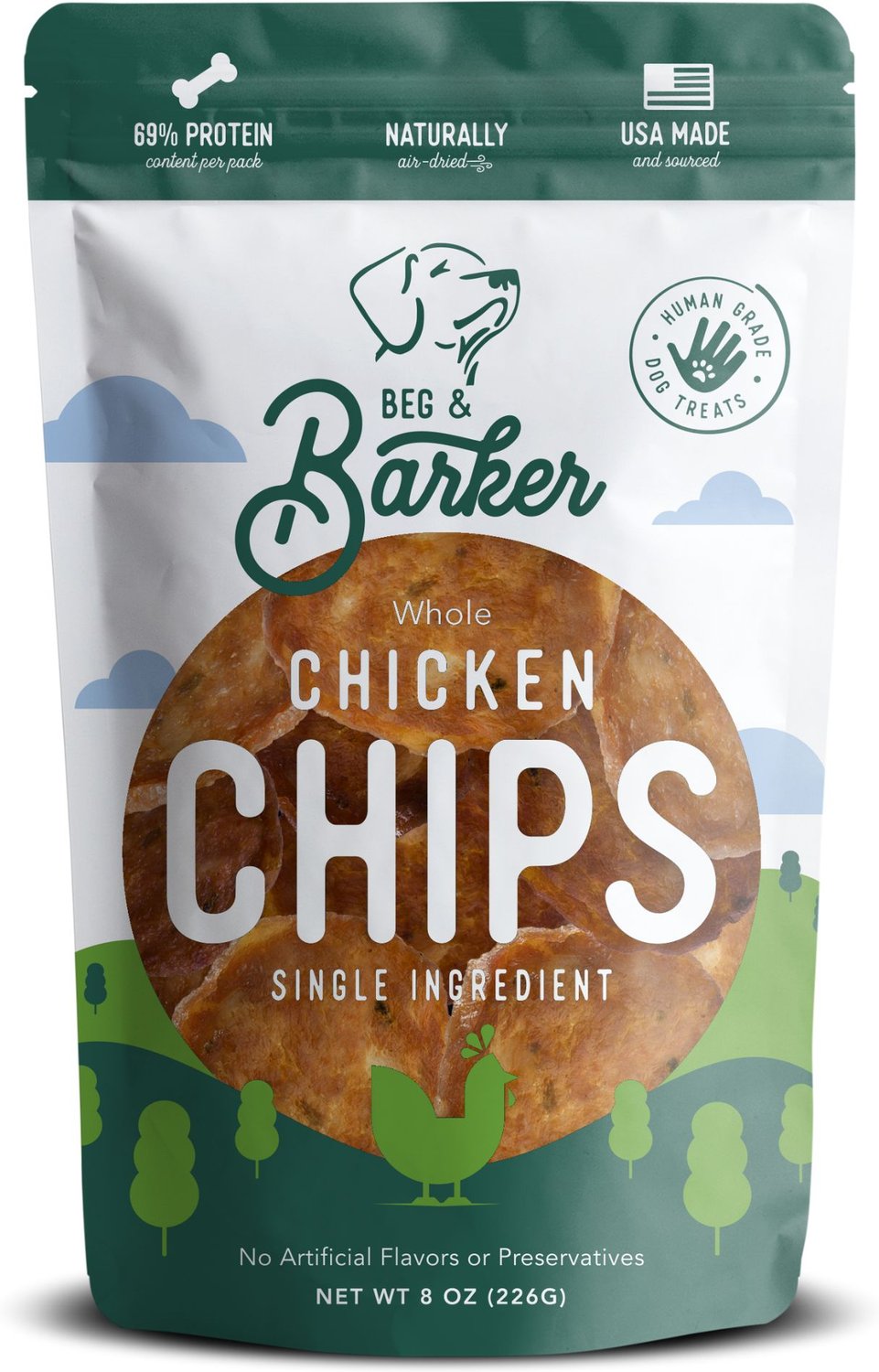 Beg & Barker The Beef & Birds Variety Whole Chicken Turkey & Beef Chips Natural Single Ingredient Dog Treats