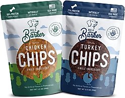 Beg & Barker Fowl Combo Whole Chicken & Turkey Chips Natural Single Ingredient Dog Treats, 3.5-oz, case of 2