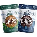 Beg & Barker Fowl Combo Whole Chicken & Turkey Chips Natural Single Ingredient Dog Treats, 3.5-oz, case of 2