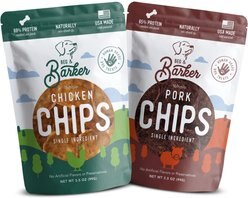 Beg & Barker Hog 'n Hen Combo Whole Chicken & Pork Chips Natural Single Ingredient Dog Treats, 3.5-oz, case of 2