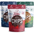 Beg & Barker The Beef & Birds Variety Whole Chicken Turkey & Beef Chips Natural Single Ingredient Dog Treats, 3.5-oz, case of 3