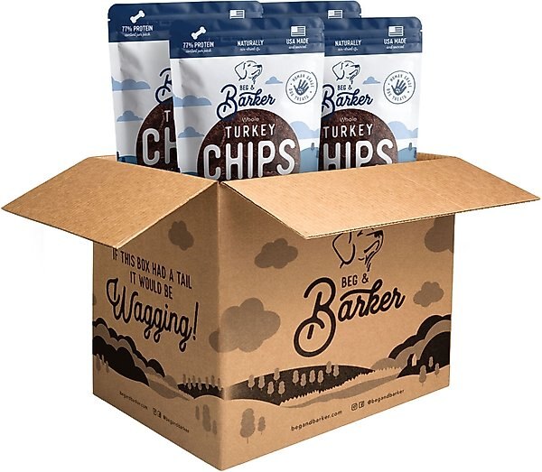 Beg & Barker Whole Turkey Chips Natural Single Ingredient Dog Treats, 3.5-oz, case of 4 slide 1 of 10