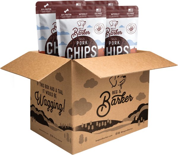 Beg & Barker Whole Pork Chips Natural Single Ingredient Dog Treats, 3.5-oz, case of 4 slide 1 of 10
