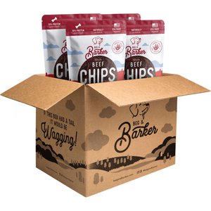Beg & Barker Whole Beef Chips Natural Single Ingredient Dog Treats, 3.5-oz, case of 4