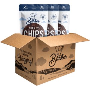 Beg & Barker Triple Whole Turkey Chips Natural Single Ingredient Dog Treats, 8-oz bag, case of 3