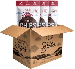 Beg & Barker Triple Whole Beef Chips Natural Single Ingredient Dog Treats, 8-oz bag, case of 3