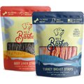 Beg & Barker Turkey & Turf Combo Human Grade Liver Strips All Natural Single Ingredient Dog Treats, 4-oz, case of 2
