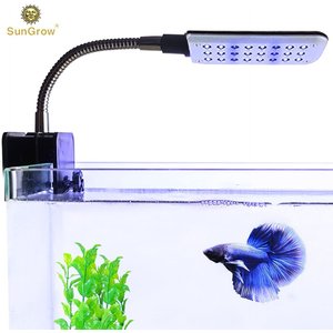 SunGrow Freshwater Fish Tank Clip-On Aquarium LED Light Fixture