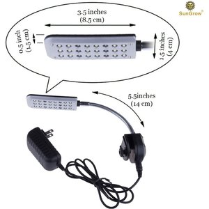 SunGrow Freshwater Fish Tank Clip-On Aquarium LED Light Fixture