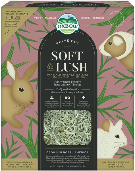 Oxbow Prime Cut Soft & Lush Timothy Hay Small Pet Food, 40-oz bag slide 1 of 9
