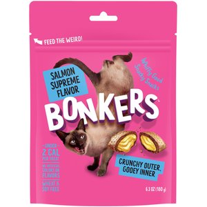 Bonkers Cat Pillows Salmon Supreme Flavored Crunchy Cat Treats