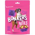 Bonkers Dog Bites Beef Lovers Flavored Crunchy Dog Treats, 5.3-oz bag, 1 count