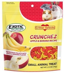 Exotic Nutrition Crunchez Apple & Banana Small Pet Treats, 2.5-oz bag