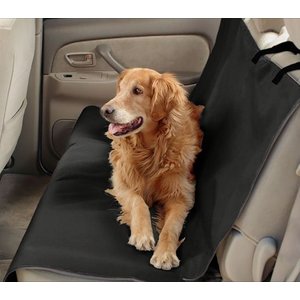 Precious Tails Co-Pilot Waterproof Car Seat Bench Cover, Black