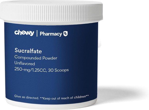 Sucralfate Compounded Unflavored Powder for Dogs & Cats, 250-mg/1.25CC, 30 scoops slide 1 of 5