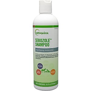 Vetoquinol Sebozole Shampoo for Dogs & Cats, 16-oz bottle