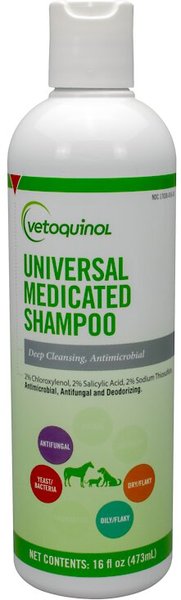 Vetoquinol Universal Medicated Shampoo for Dogs & Cats, 16-oz bottle slide 1 of 6