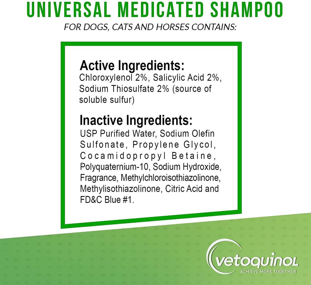 Vetoquinol universal medicated sales shampoo