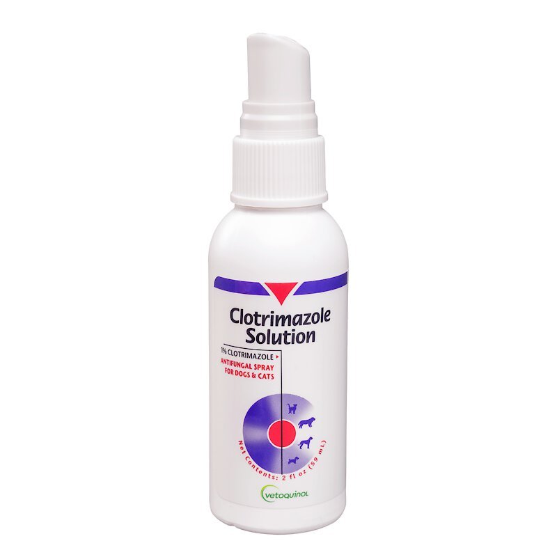 VETOQUINOL Clotrimazole Antifungal Solution Spray for Dogs & Cats Customer Questions