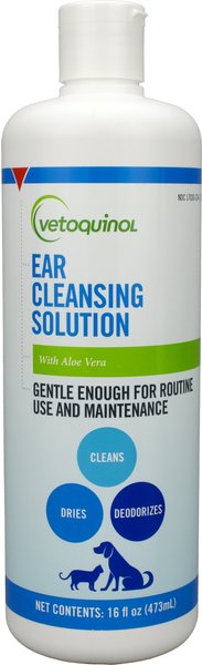 Vetoquinol Ear Cleaning Solution for Dogs & Cats, 16-oz bottle slide 1 of 7