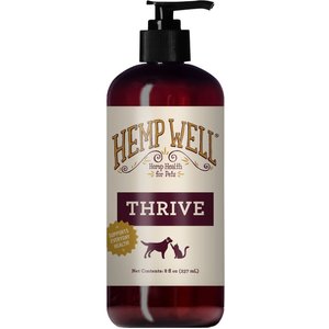 Hemp Well Thrive Oil Liquid Supplement for Dogs & Cats, 8-oz bottle