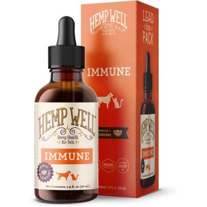 Hemp Well Immune Liquid Supplement for Dogs & Cat, 2-oz bottle