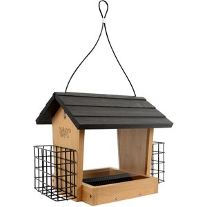 NATURES WAY BIRD PRODUCTS Hopper Bird Feeder with Suet, Brown, 3-qt ...