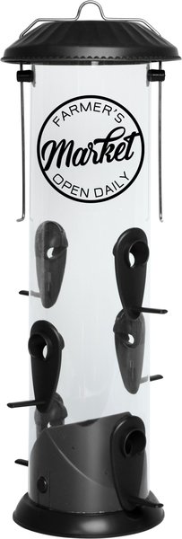 Natures Way Bird Products Wide Easy Clean Decorative Bird Feeder, Black, 2.8-qt